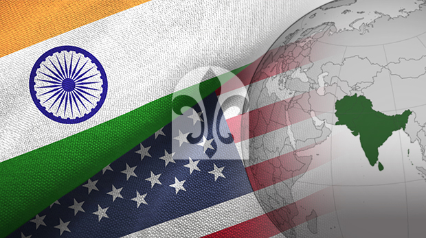 India flag and American Flag